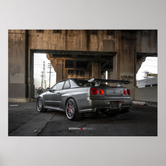 Nissan Skyline GT-R34 in Downtown Los Angeles Poster