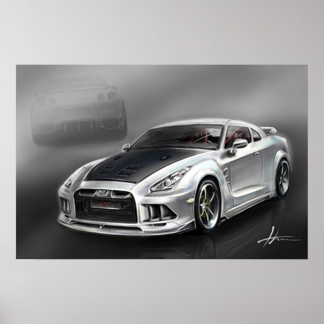 Nissan Skyline GTR R35 Poster (Vorne)