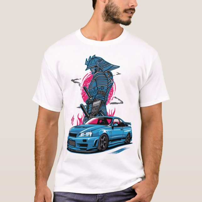 Nissan Skyline R34 T-ShirtNissan Skyline R34 T-Shirt (Vorderseite)