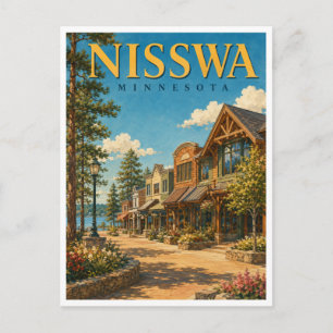 Nisswa Minnesota Downtown Nisswa GeoSaga Postkarte