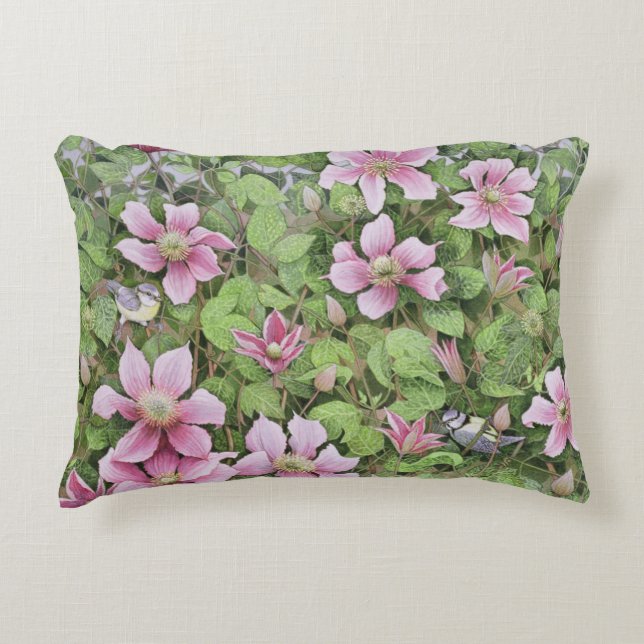 Nisten im Clematis Dekokissen (Vorderseite)