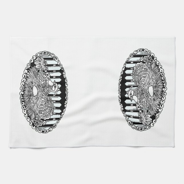 Nistkasten-Henne Geschirrtuch (Horizontal)