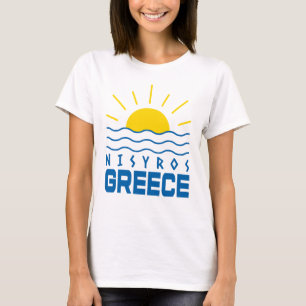 Nisyros Griechenland Sonnenschein Und Meereswellen T-Shirt