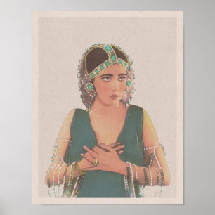 Nita Naldi: Emerald Beauty Art Print (1920) Poster