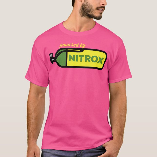 Nitrox angetrieben durch Taucherskuba Tauchen unte T-Shirt (Vorderseite)