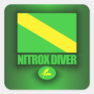 Nitrox Diver Quadratischer Aufkleber