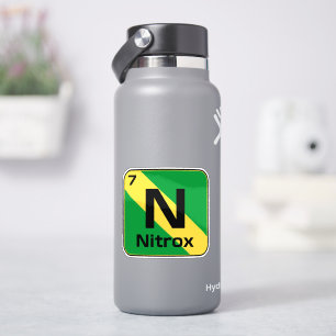Nitrox-Taucher-Flagge Periodensystem-Aufkleber Aufkleber