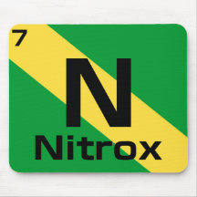 Nitrox-Tauchflagge Periodensystem-Mauspad