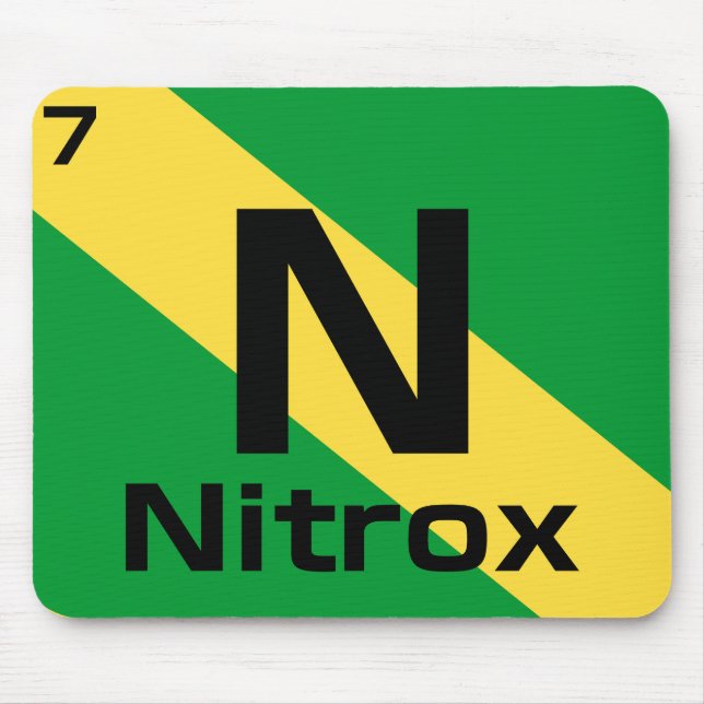 Nitrox-Tauchflagge Periodensystem-Mauspad Mousepad (Vorne)