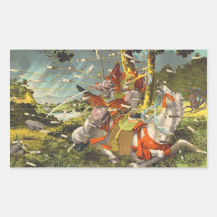 Nitta Yoshisada legendärer Samurai-Krieger Kampf Rechteckiger Aufkleber