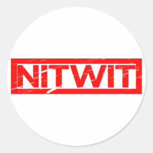 Nitwit-Briefmarke Runder Aufkleber