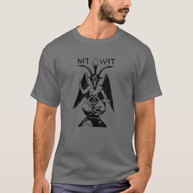 NitWit Music Rapper Baphomet Design T-Shirt (Vorderseite)