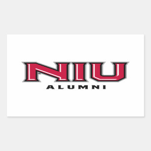 NIU Alumni Rechteckiger Aufkleber