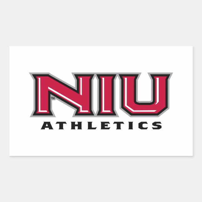 NIU Athletics Rechteckiger Aufkleber (Vorderseite)