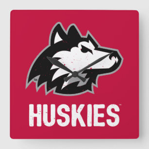 NIU-Huskies gestört Quadratische Wanduhr