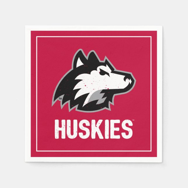 NIU-Huskies gestört Serviette (Vorderseite)
