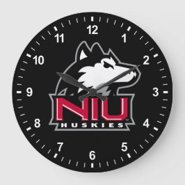 NIU Huskies Große Wanduhr