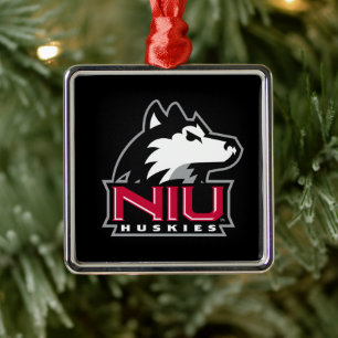 NIU Huskies Ornament Aus Metall