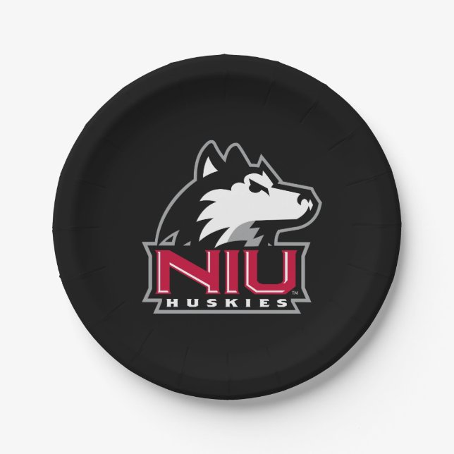NIU-Huskies Pappteller (Vorderseite)