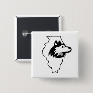NIU Huskies Staat Liebe Button