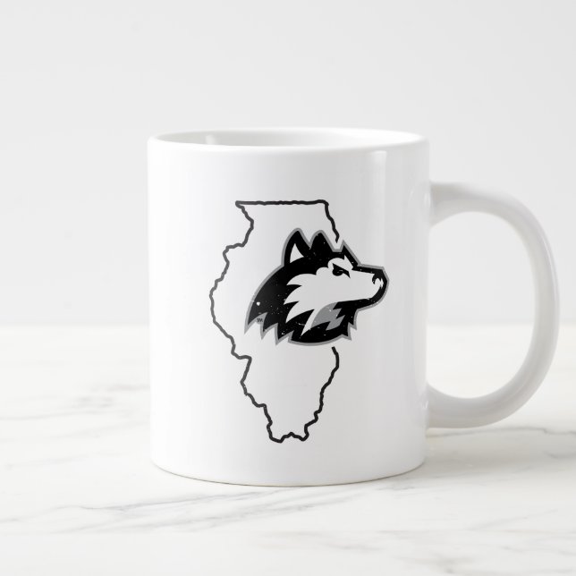 NIU Huskies Staat Liebe Jumbo-Tasse (Rechts)