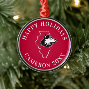 NIU Huskies Staat Liebe Ornament Aus Metall
