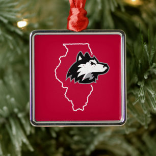 NIU Huskies Staat Liebe Ornament Aus Metall