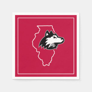 NIU Huskies Staat Liebe Serviette