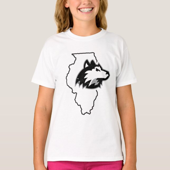 NIU Huskies Staat Liebe T-Shirt (Vorderseite)