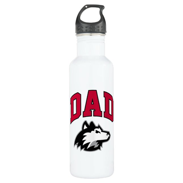 NIU Huskies Vater Edelstahlflasche (Vorderseite)
