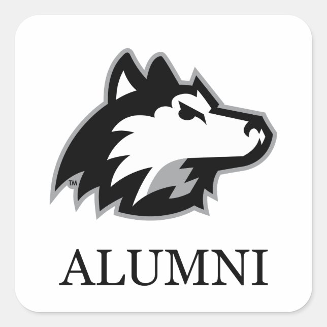 NIU Huskieses Alumni Quadratischer Aufkleber (Vorderseite)