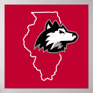 NIU HUSKIESES STAAT LIEBE POSTER