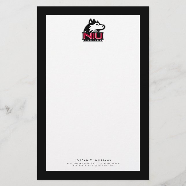 NIU Huskieses Wordmark Briefpapier (Vorderseite)