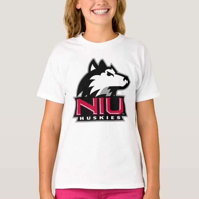 NIU Huskieses Wordmark T-Shirt (Vorderseite)