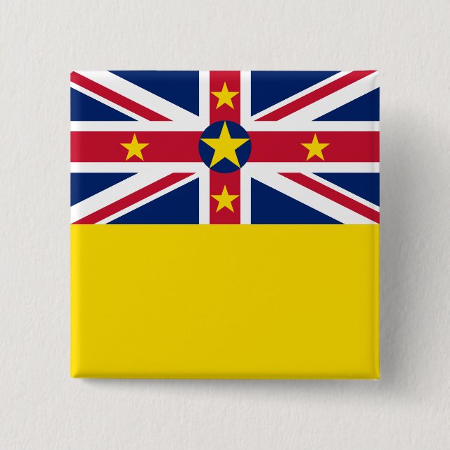 Niue Flag Button (Vorderseite)