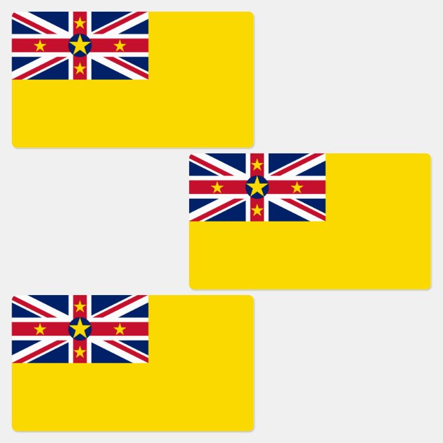 Niue Flag Etiketten (Gruppe)