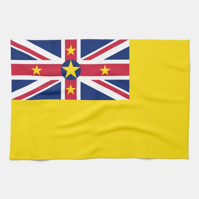 Niue Flag Geschirrtuch (Horizontal)