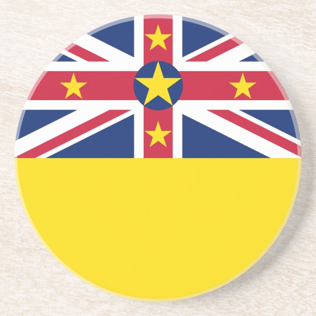 Niue Flag Getränkeuntersetzer (Vorne)
