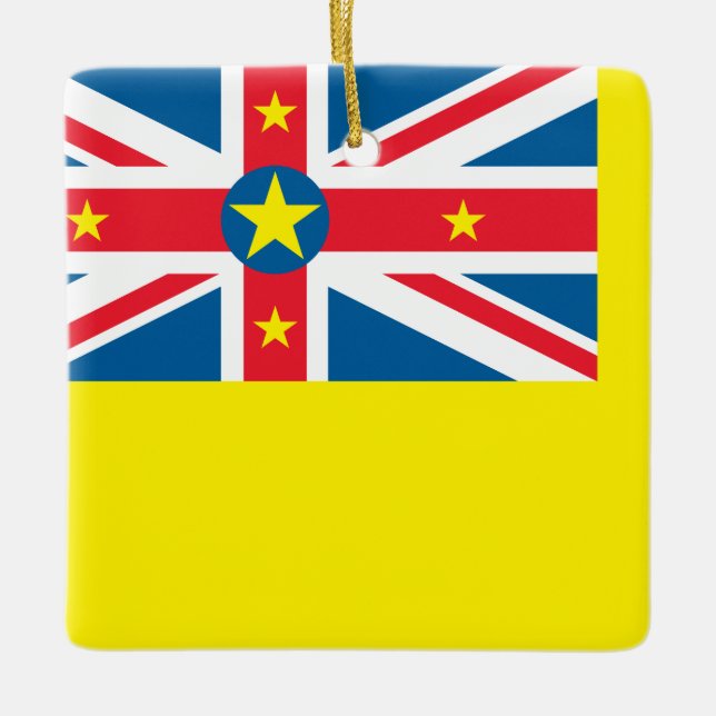 Niue Flag Keramikornament (Vorderseite)