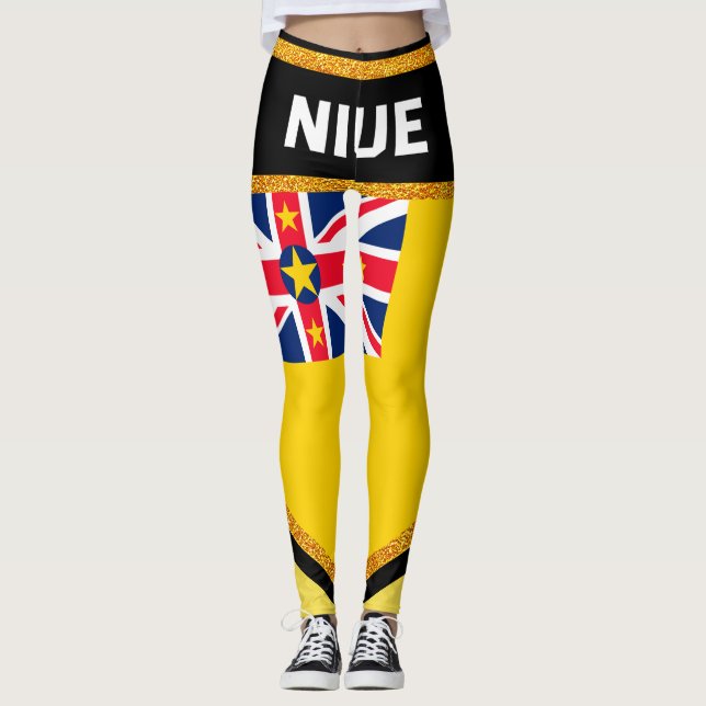 Niue Flag Leggings (Vorderseite)