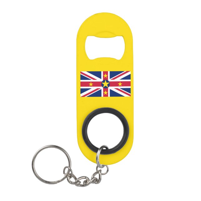 Niue Flag Mini Flaschenöffner (Vorderseite)