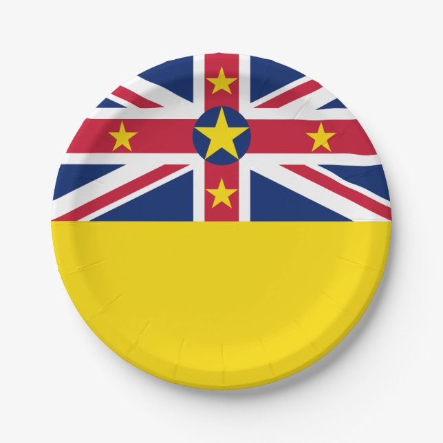 Niue Flag Pappteller (Vorderseite)