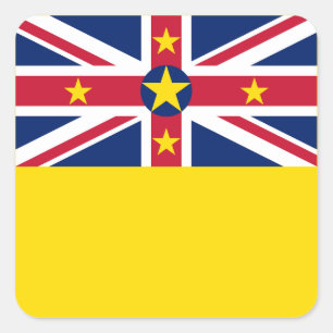Niue Flag Quadratischer Aufkleber
