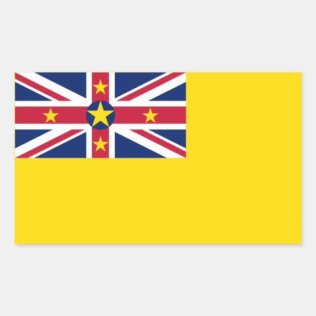 Niue Flag Rechteckiger Aufkleber (Vorderseite)