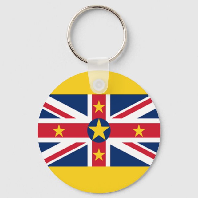 Niue Flag Schlüsselanhänger (Vorderseite)