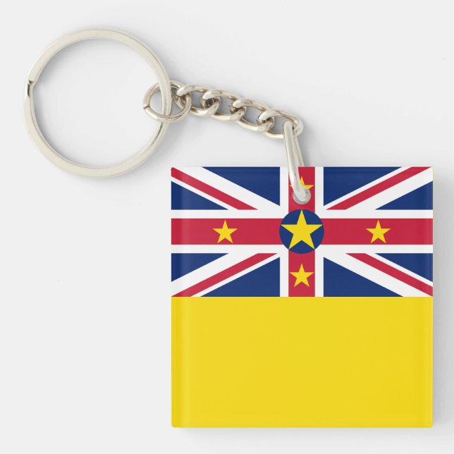 Niue Flag Schlüsselanhänger (Vorderseite)