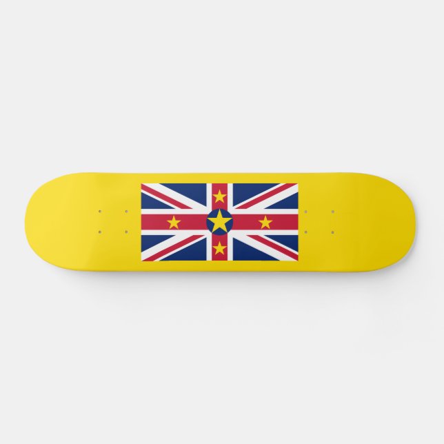 Niue Flag Skateboard (Horizontal)