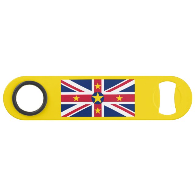 Niue Flag Speed Flaschenöffner (Vorderseite (Horizontal))