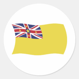 Niue-Flaggen-Aufkleber Runder Aufkleber