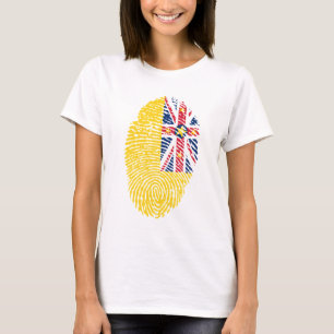 Niue Flaggen-Fingerabdruck T-Shirt